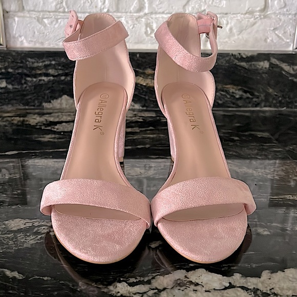 NWOB Allegra K Chunky Heel Ankle Strap Sandals - Picture 5 of 16